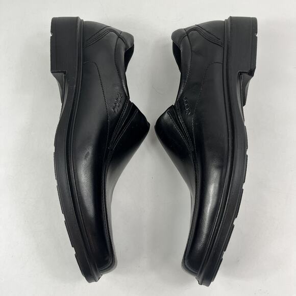 New Ecco Mens Slip On Loafer Dress Shoe Sz13 HELSINKI Black Leather Square Toe main image 10